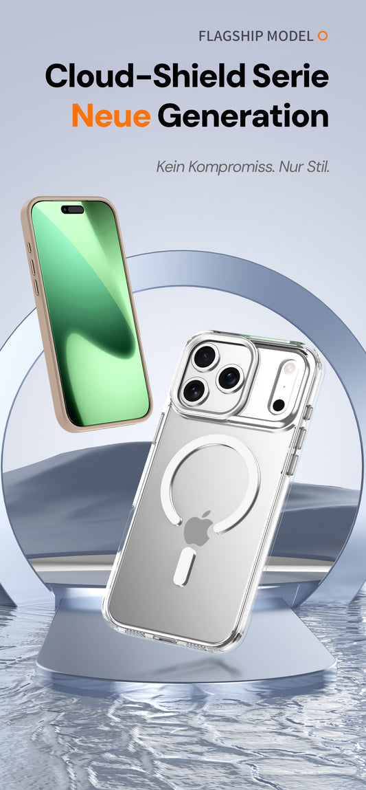 Goldsaff iPhone Hülle MagSafe | Alloy Kamerarahmen | Matt Transparent | Stoßfest Anti-Fingerabdruck | für iPhone 16, 17, 17 Pro, 17 Pro Max