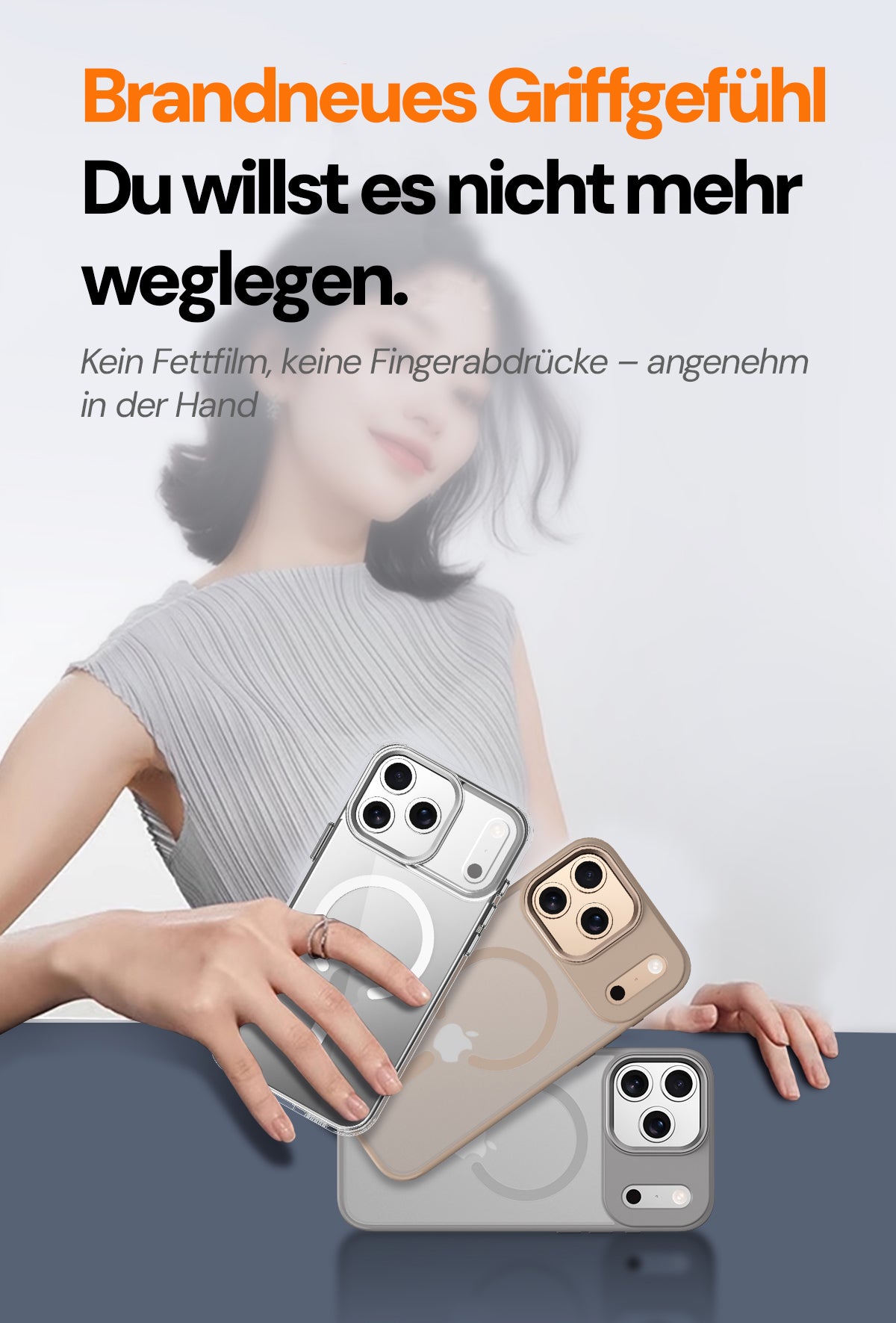 Goldsaff iPhone Hülle MagSafe | Alloy Kamerarahmen | Matt Transparent | Stoßfest Anti-Fingerabdruck | für iPhone 16, 17, 17 Pro, 17 Pro Max