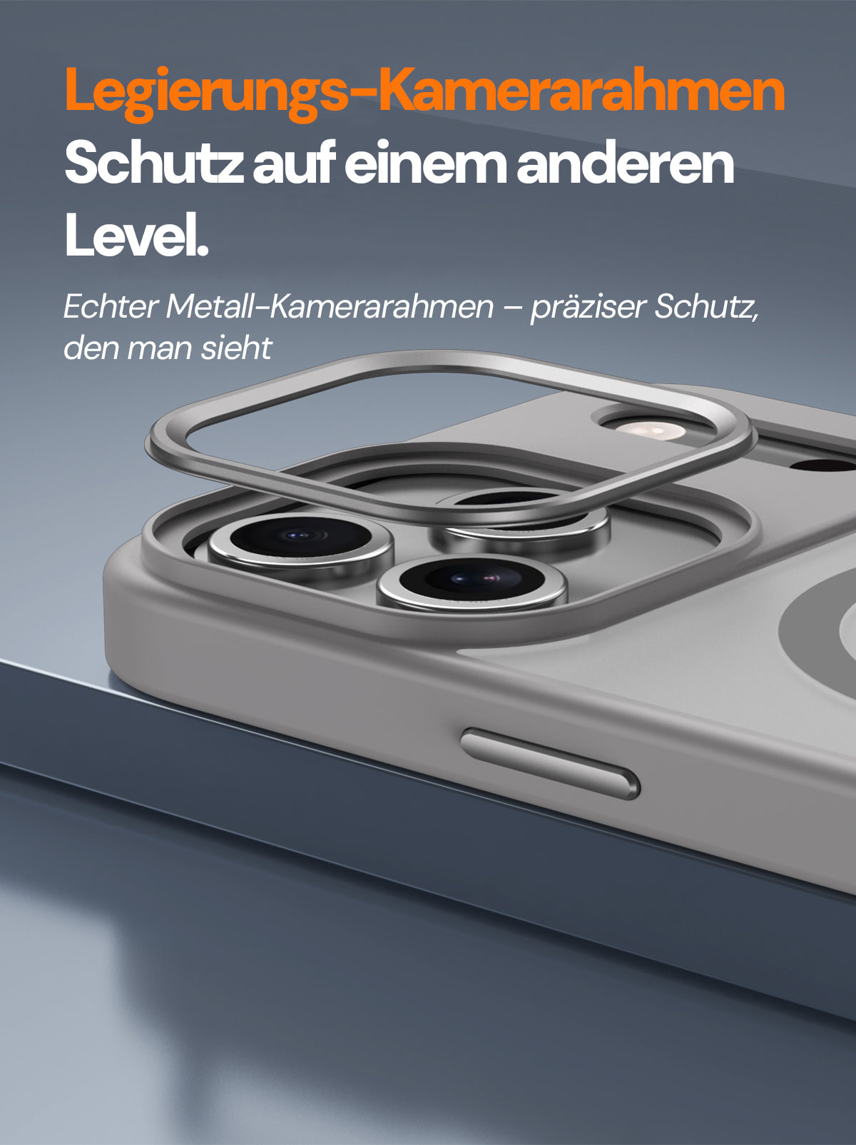Goldsaff iPhone Hülle MagSafe | Alloy Kamerarahmen | Matt Transparent | Stoßfest Anti-Fingerabdruck | für iPhone 16, 17, 17 Pro, 17 Pro Max