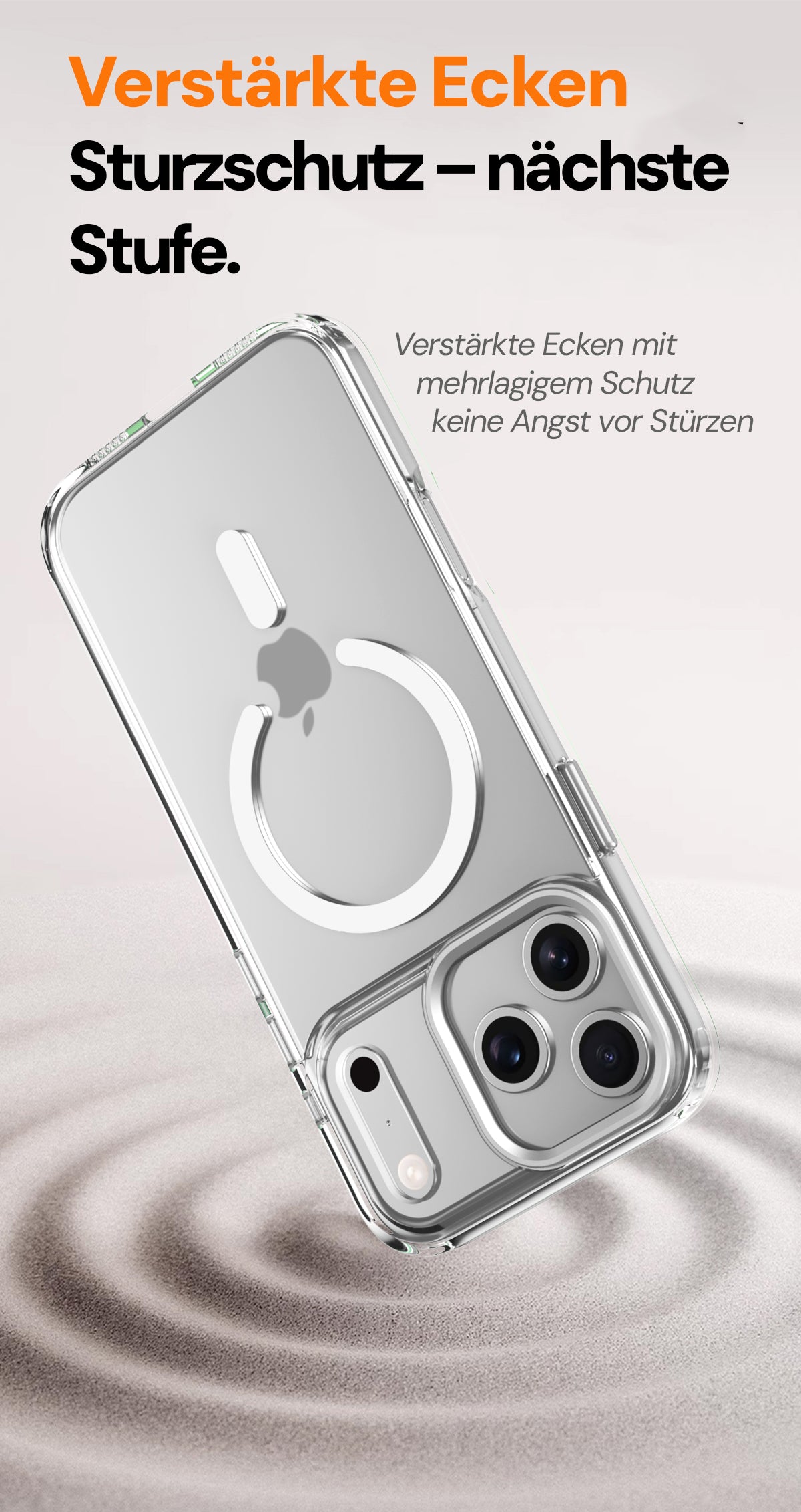 Goldsaff iPhone Hülle MagSafe | Alloy Kamerarahmen | Matt Transparent | Stoßfest Anti-Fingerabdruck | für iPhone 16, 17, 17 Pro, 17 Pro Max