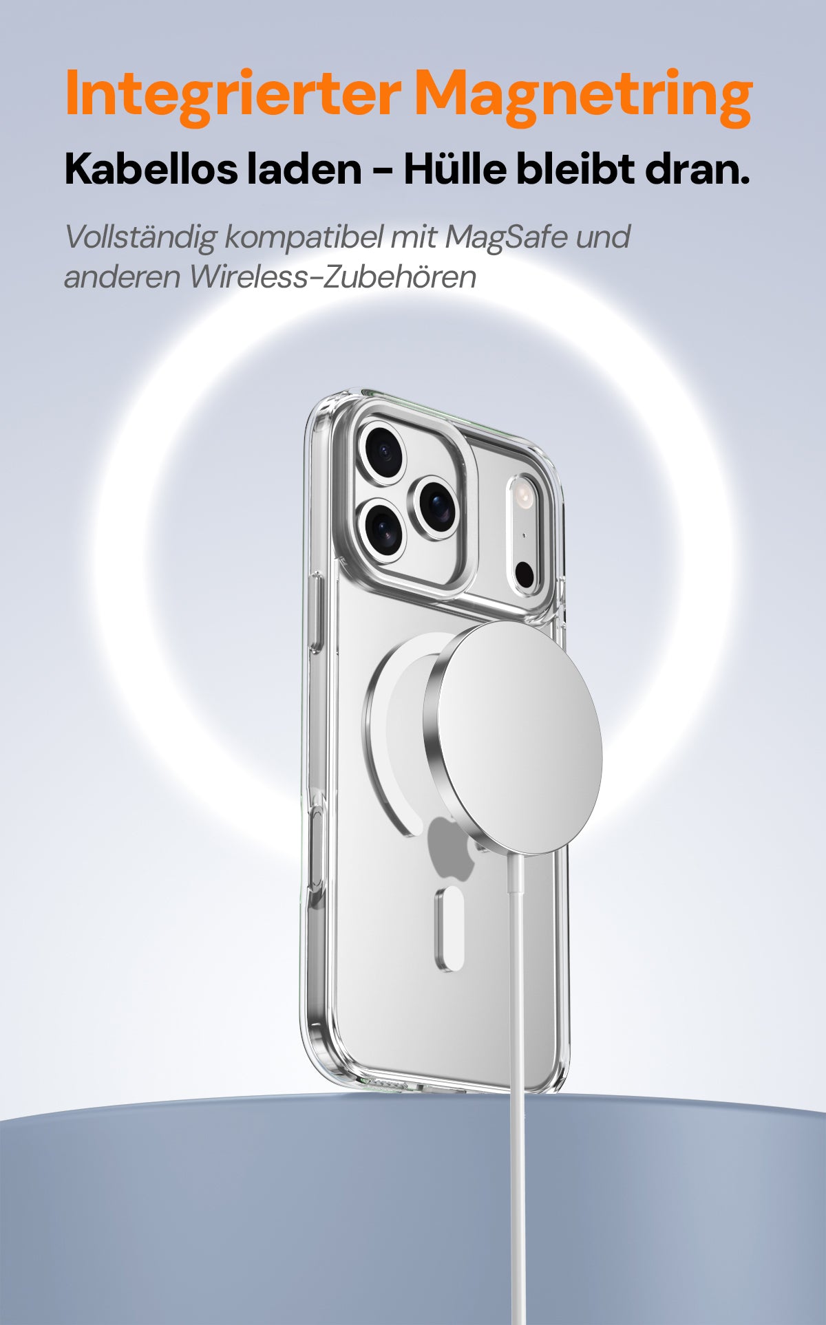 Goldsaff iPhone Hülle MagSafe | Alloy Kamerarahmen | Matt Transparent | Stoßfest Anti-Fingerabdruck | für iPhone 16, 17, 17 Pro, 17 Pro Max