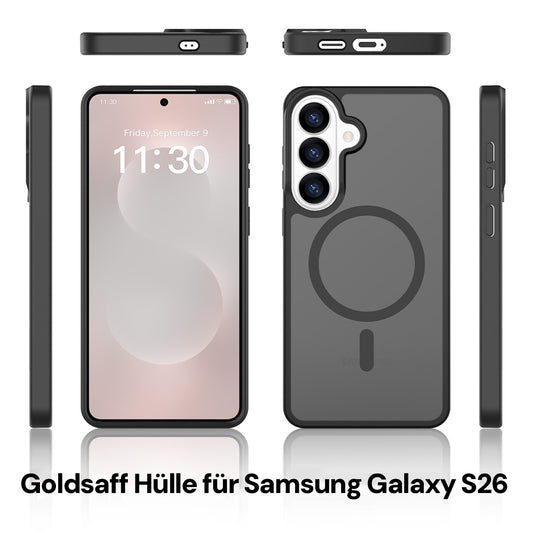 Goldsaff Samsung Galaxy S26 Hülle MagSafe | Matt Transluzent | Militärschutz Stoßfest | Anti-Fingerabdruck | für Samsung S26 / S26+ / S26 Ultra