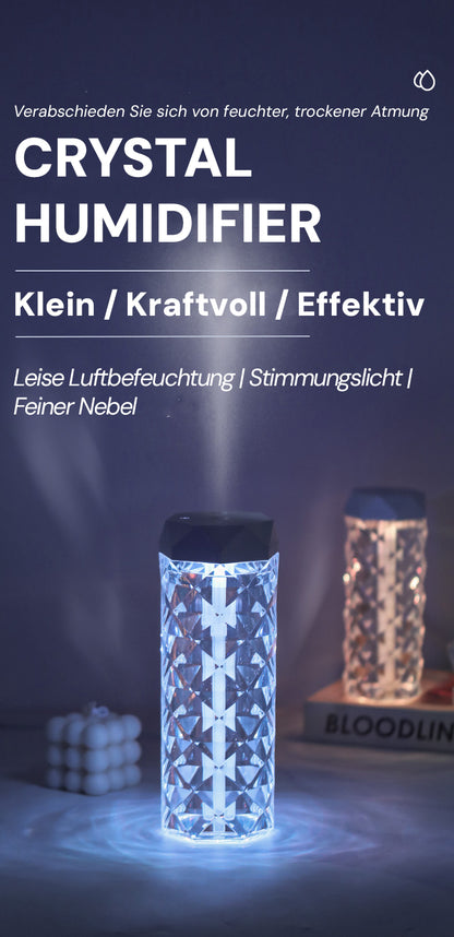 Goldsaff Kristall Luftbefeuchter | 20h Intervall | Elegantes Schlankes Design | Automatische Abschaltung | Schlafzimmer, Büro & Wohnzimmer
